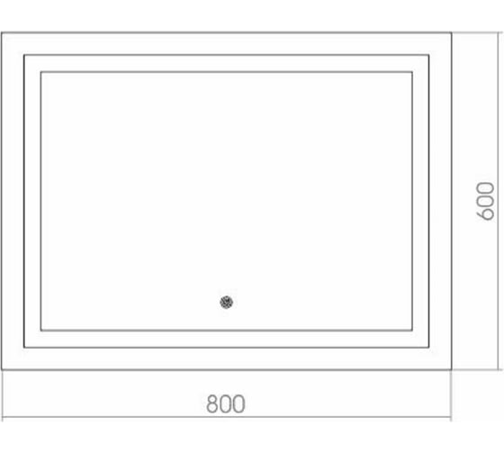 Зеркало с LED подсветкой DORATIZ Адель 800х600, сенсорный выключатель 2711.907