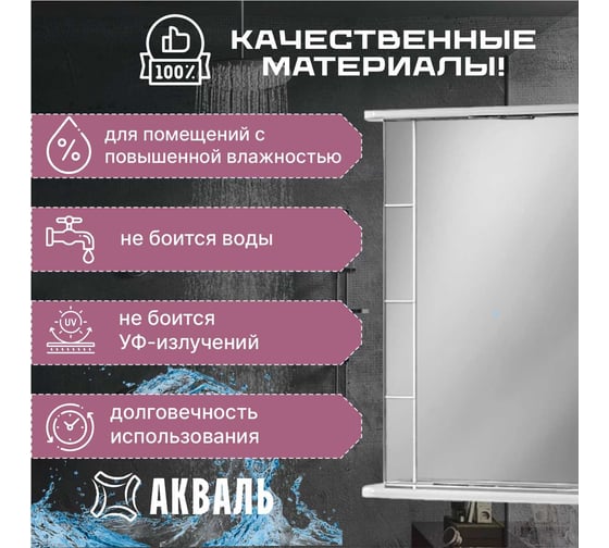 Зеркальная полка Акваль Анна 50 см АННА.04.50.00.N