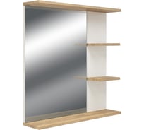 Зеркало с полками Doratiz Гавайи 60, белый, дуб Сонома, полки справа 2711.156