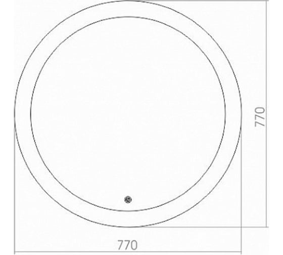 Зеркало DORATIZ Миа с LED подсветкой d770 - 3, подогрев, часы, 2711.915