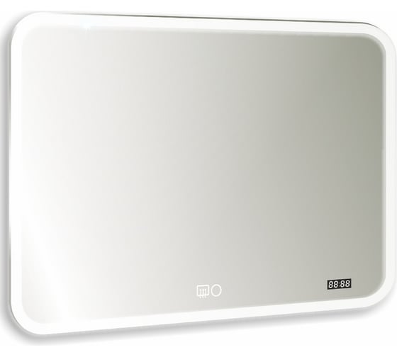 Зеркало DORATIZ Ева с LED подсветкой 800х680 - 3, подогрев, часы, 2711.920
