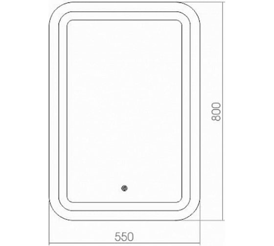 Зеркало DORATIZ Марта с LED подсветкой 550х800 - 6, модуль мфм, подогрев, 2711.909