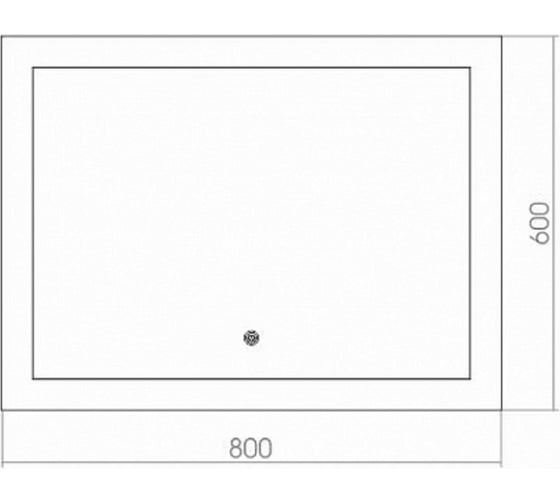 Зеркало DORATIZ Эвелин с LED подсветкой 800х600, 2711.913, сенсорный выключатель