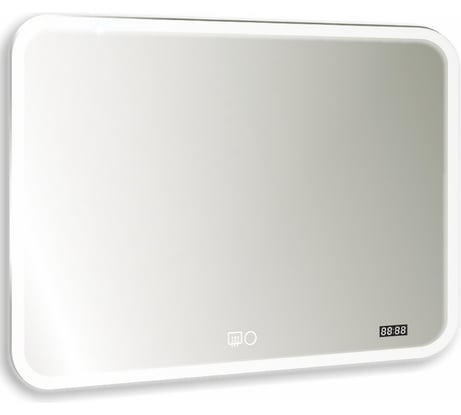 Зеркало Doratiz Ева с LED подсветкой 915х685 - 3, подогрев, часы 2711.923