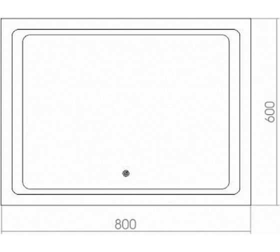 Зеркало DORATIZ Хелен с LED подсветкой 800х600 - 2, подогрев, 2711.926