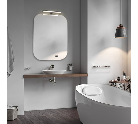 Зеркало DORATIZ Берта с LED подсветкой 550х800 - 4, часы, датчик на движение 2711.900