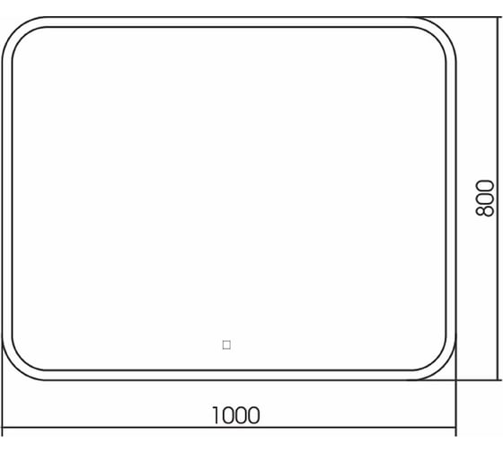 Зеркало DORATIZ Ева с LED подсветкой 1000х800 - 3, подогрев, часы, 2711.917