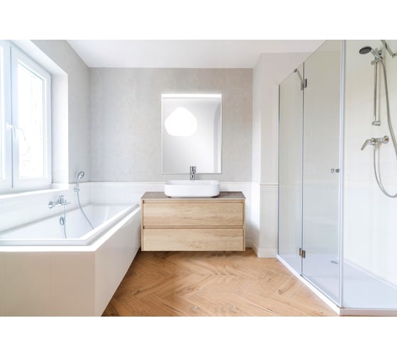 Зеркало в алюминиевой раме BelBagno с подсветкой SPC-UNO-500-800-TCH