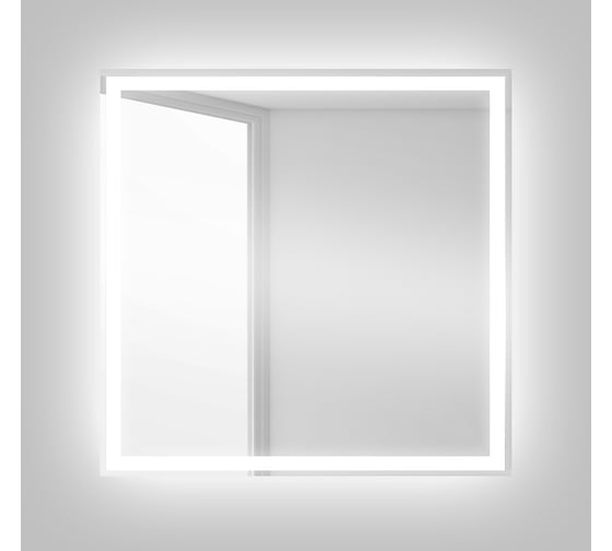 Зеркало со встроенным светильником и кнопочным выключателем BelBagno SPC-GRT-600-600-LED-BTN 1