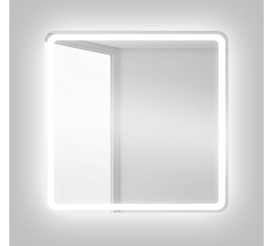 Зеркало со встроенным светильником и кнопочным выключателем BelBagno SPC-MAR-800-800-LED-BTN