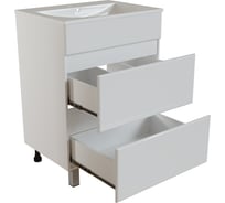 Тумба д/ванной MIXLINE "БРИКС-50" 2 ящика под раковину, "Breeze 50" мебельный Sanita Luxe ПВХ 555633