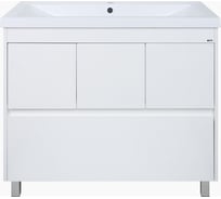 Тумба Misty Алиса - 90 1 ящик, напольная, белая эмаль Э-Али01090-0112Я