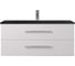 Подвесная тумба Creto Ares 120 2 ящика, черные ручки, White 10-1111WB 1