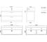 Подвесная тумба Creto Ares 120 2 ящика, черные ручки, White 10-1111WB 2