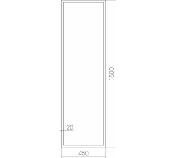 Зеркало Creto Effetto 450х1500 LED подсветка, сенсорный выключатель 15-4501500E