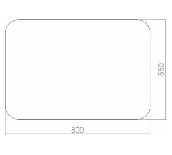 Зеркало Creto Scala 800х550, выключатель-датчик на движение 5-800550S