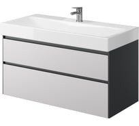 Подвесная тумба Creto Amelia 100, белый/графит 14-1079G