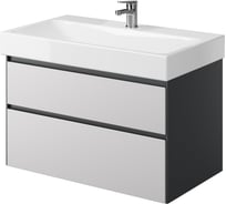 Подвесная тумба Creto Amelia 80, белый/графит 14-1078G