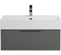 Тумба подвесная под раковину Cezares с выдвижным ящиком PREMIUM Plisse Grigio nuvola, 70x44x25 см 55419