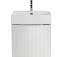 Тумба подвесная под раковину Cezares с выдвижным ящиком и внутренним ящиком PREMIUM Plisse Bianco opaco, 50x44x43 см 55431