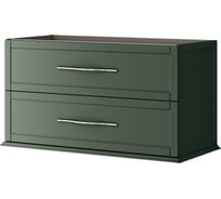 Тумба подвесная под раковину Cezares с двумя выдвижными ящиками TIFFANY Verde opaco 55331