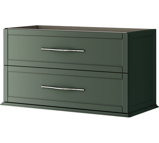Тумба подвесная под раковину Cezares с двумя выдвижными ящиками TIFFANY Verde opaco 55331