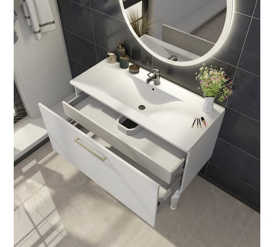 Тумба SANVIT Эмми -120 белый мат kemmy120