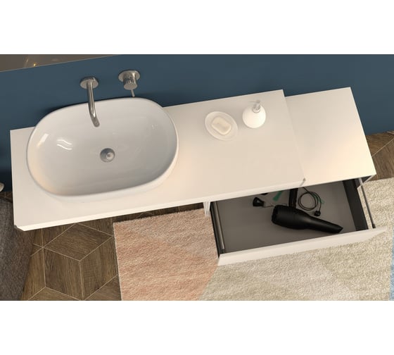 Консоль подвесная TAVOLONE Cezares Bianco Opaco, 90x43x8 см 41785 1