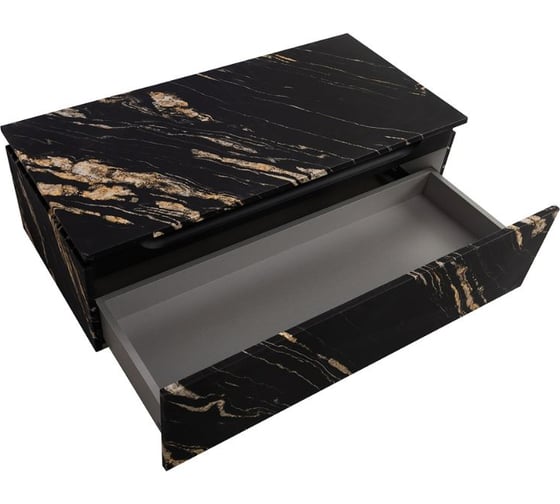 Тумба с одним выкатным ящиком CEZARES SLIDER, черный фьюжн, 996x476x300, SLIDER-1000-1C-PI-NF-P