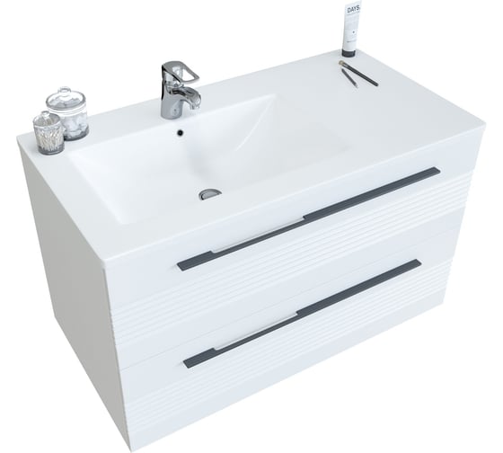 Подвесная тумба SANVIT Соната 2-100 L белый глянец ksonata2100L