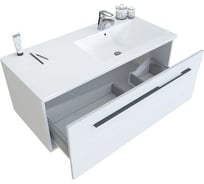 Подвесная тумба SANVIT Соната 1-100 L белый глянец ksonata1100L