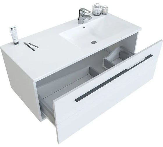 Подвесная тумба SANVIT Соната 1-100 L белый глянец ksonata1100L 1