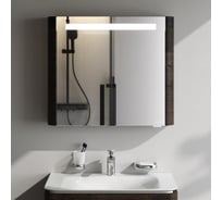 Зеркальный шкаф AM.PM Sensation правый, 80 см, с подсветкой, табачный дуб, текстурированный M30MCR0801TF