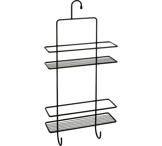 Полка на крючке двухэтажная  FIXSEN черная FX-750В-2