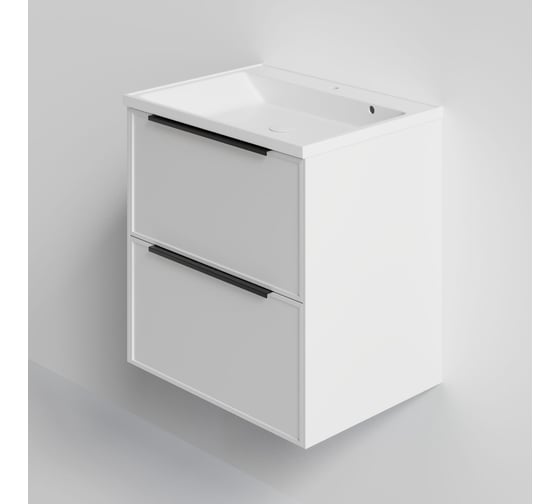 Тумба под раковину LA FENICE SIMPLA Bianco TWIN без раковины, белая, 60 см 531884 1