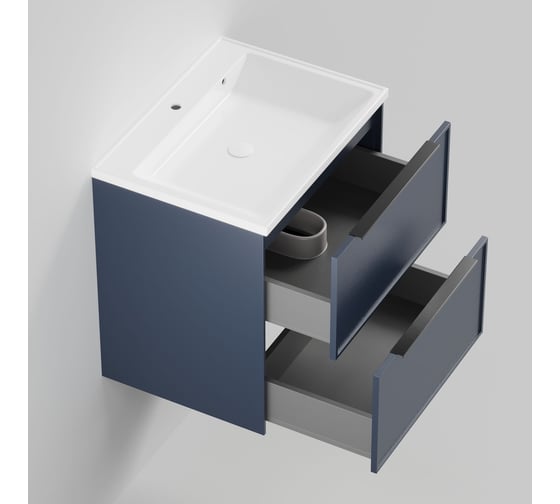 Тумба под раковину LA FENICE SIMPLA Blu Grigio TWIN без раковины, синяя, 100 см 531887