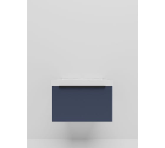 Тумба под раковину LA FENICE SIMPLA Blu Grigio без раковины, синяя, 60 см 531904