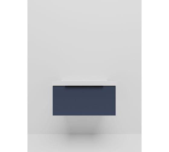 Тумба под раковину LA FENICE SIMPLA Blu Grigio без раковины, синяя, 80 см 531891