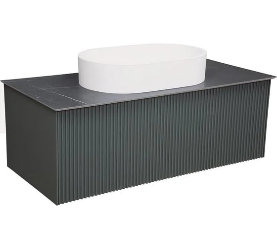 Столешница LA FENICE Granite Black Olive Light Lappato Terra черная 80 см 531871