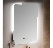 Зеркало с LED-подсветкой MELANA 6080 подогрев часы MLN-LED063