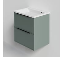 Тумба под раковину (без раковины) LA FENICE SIMPLA Grigio TWIN серо-зелёная 80 см 531877