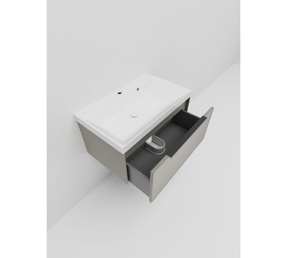 Тумба под раковину (без раковины) LA FENICE SIMPLA Cappuccino бежевая 80 см 531876