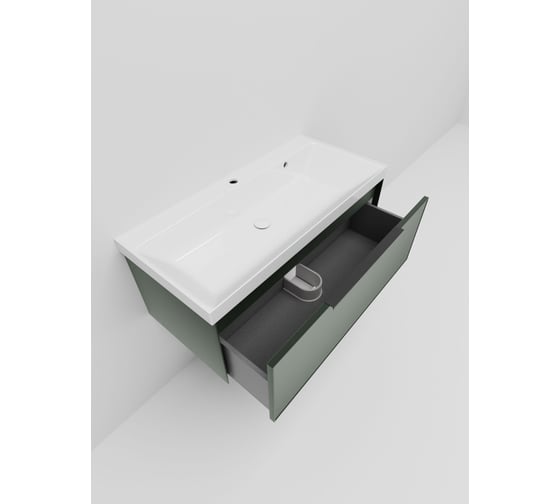 Тумба под раковину (без раковины) LA FENICE SIMPLA Grigio серо-зелёная 100 см 531903