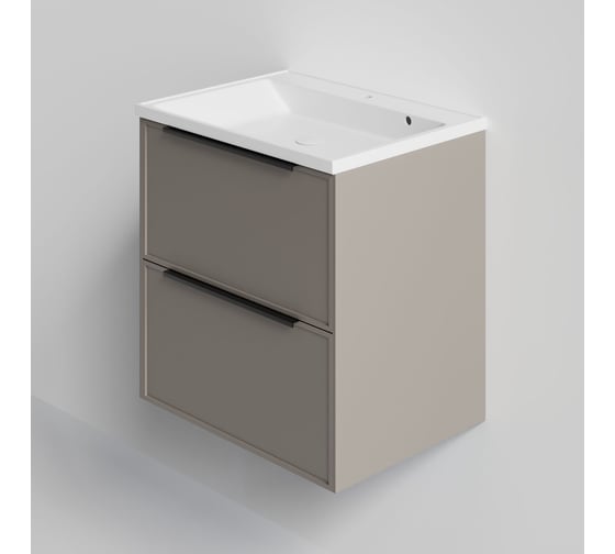 Тумба под раковину (без раковины) LA FENICE SIMPLA Cappuccino TWIN бежевая 60 см 531909 1