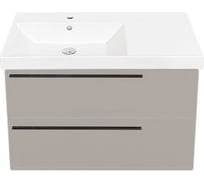 Тумба под раковину LA FENICE без раковины ELBA Twin Cappuccino бежевая матовая, 90 см 503626