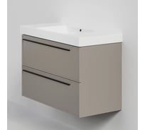 Тумба под раковину LA FENICE без раковины ELBA Twin Cappuccino бежевая матовая, 100 см 503614