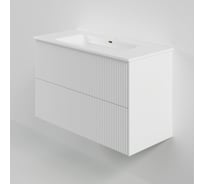 Тумба под раковину (без раковины) LA FENICE TERRA Twin Bianco белая матовая, 100 см 531882