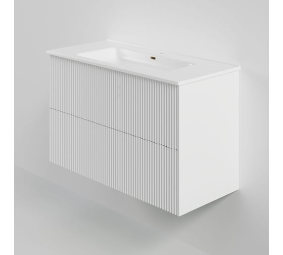 Тумба под раковину (без раковины) LA FENICE TERRA Twin Bianco белая матовая, 100 см 531882 1
