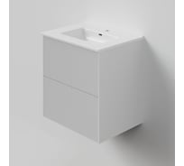 Тумба под раковину (без раковины) LA FENICE TERRA Twin Bianco белая матовая, 60 см 531895