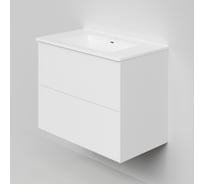 Тумба под раковину (без раковины) LA FENICE TERRA Twin Bianco белая матовая, 80 см 531885